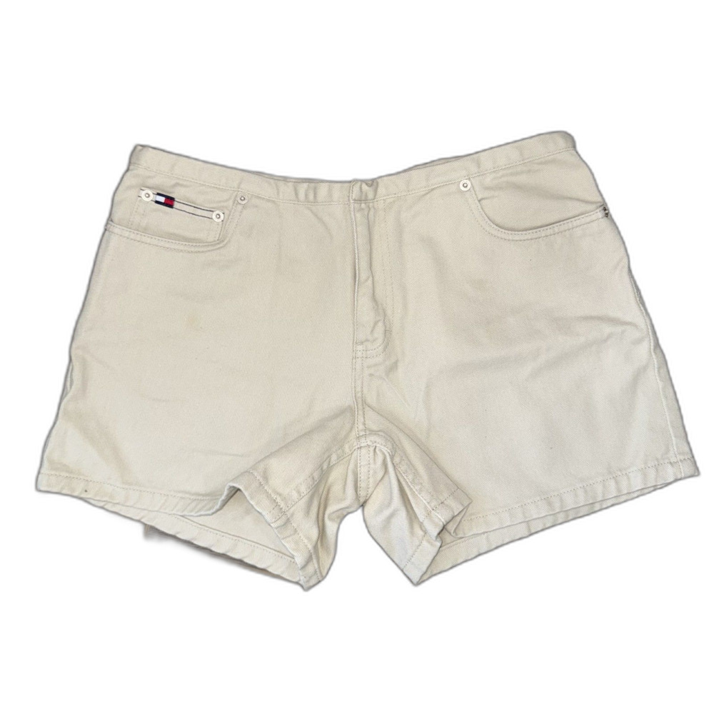 Tommy Hilfiger Denim Shorts Women 10 Tan Color Cotton !